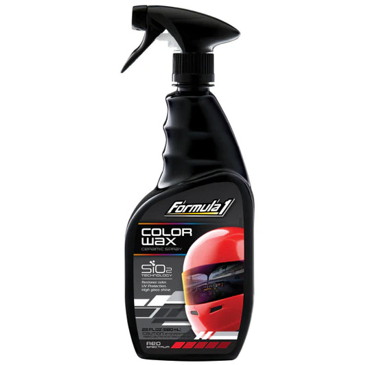 Formula 1 Ceramic Color Wax Spray Red 680ml – Restores Paint, Fills Scratches, SiO2 – AU Stock