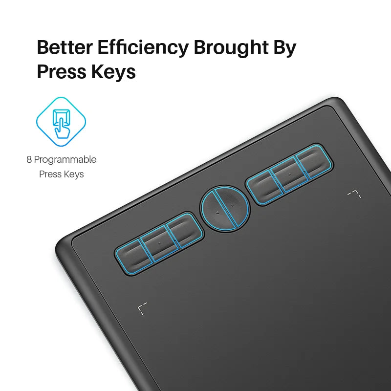 Huion H580X Graphics Tablet Digital Battery-Free Pen Drawing Tablets Signature Pad Linux MacOS PC Android Device Connectivity