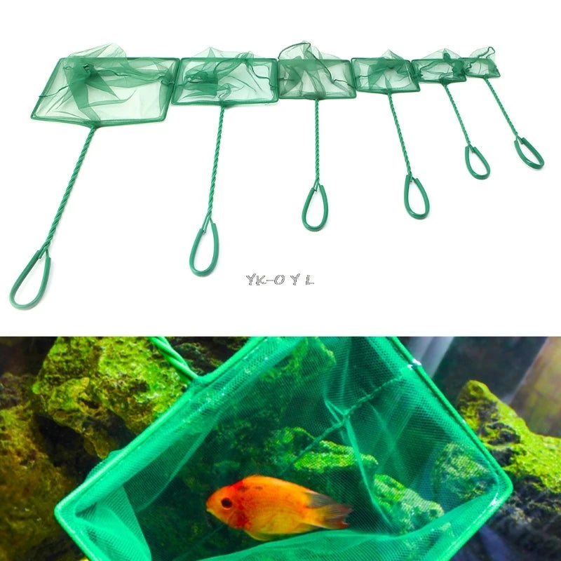 1PC Aquarium Fish Tank Square Shrimp Small Betta Tetra Fish Net 3"-10" 6 Sizes