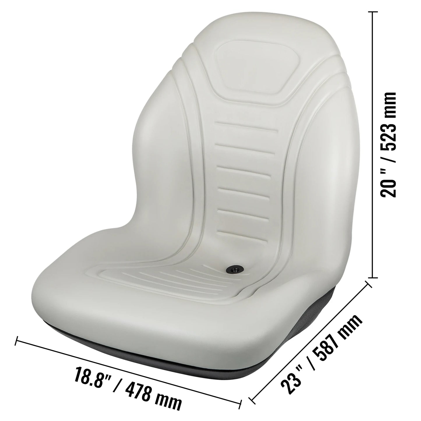 SucceBuy Forklift Seat Replacement Durable Vinyl Cover High Back Yamaha Tractor for Mower Excavator Wheel Loader Dozer Backhoe