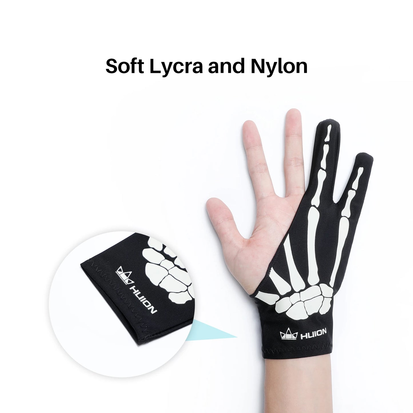 Huion Anti-fouling Drawing Glove for Graphics Tablet Pen Monitor Digital Drawing Tablet Light Box Tracing Board Free Size 1 PC