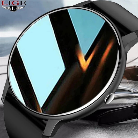 LIGE 2026 New Smart Watch Men Full Touch Screen Sport Fitness Watch IP67 Waterproof Bluetooth For Android ios smartwatch Men+box