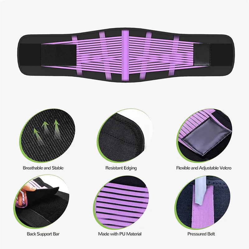 Waist Trainer Belt,Gym Lumbar Belt,Elastic Slimming Body Shaper,Fitness Belt Sport Girdle,Workout Lumbar Spine Strap for Women