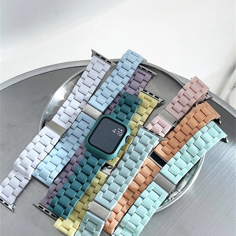 Compatible with Apple Watch Candy Resin Acrylic & Silicone Band Strap Series 8-2