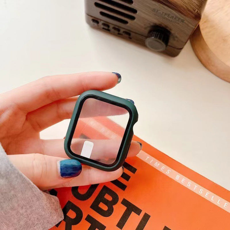 For Apple Watch Full Glass Screen Protector Case for iWatch Series SE, 7, 6, 5, 4, 3, 2 – 40/41/44/45mm
