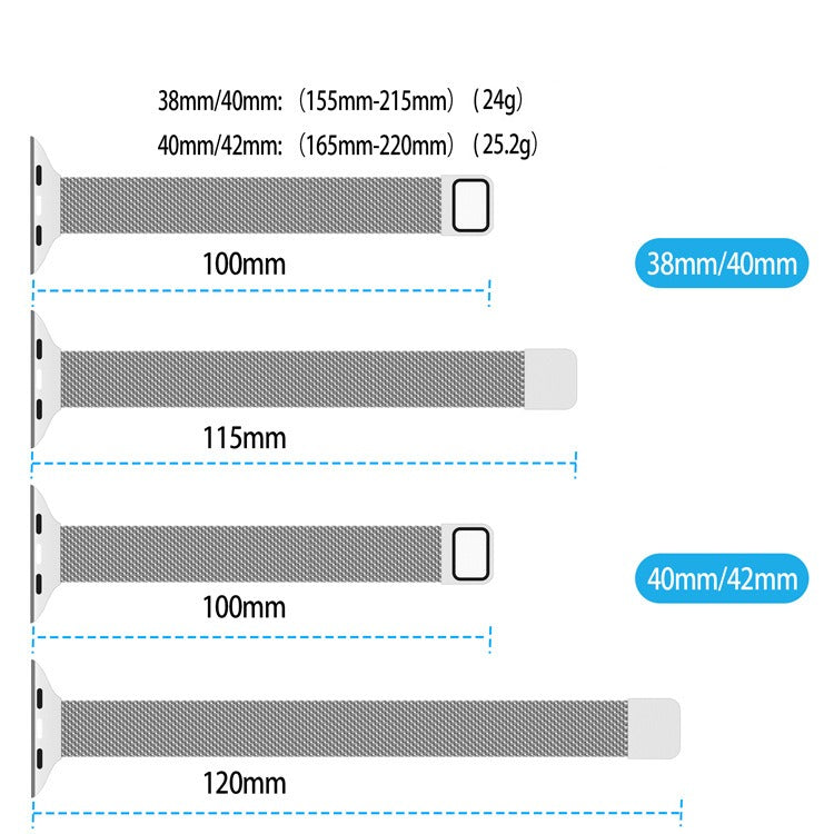 Compatible with Apple Watch Stainless Steel Strap iWatch Ultra Series 3-8