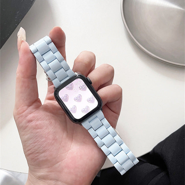 Compatible with Apple Watch Candy Resin Acrylic & Silicone Band Strap Series 8-2