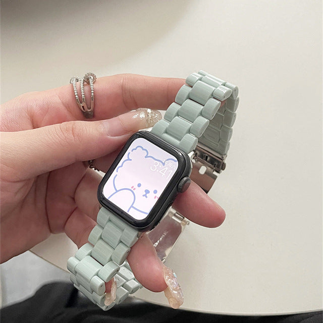 Compatible with Apple Watch Candy Resin Acrylic & Silicone Band Strap Series 8-2