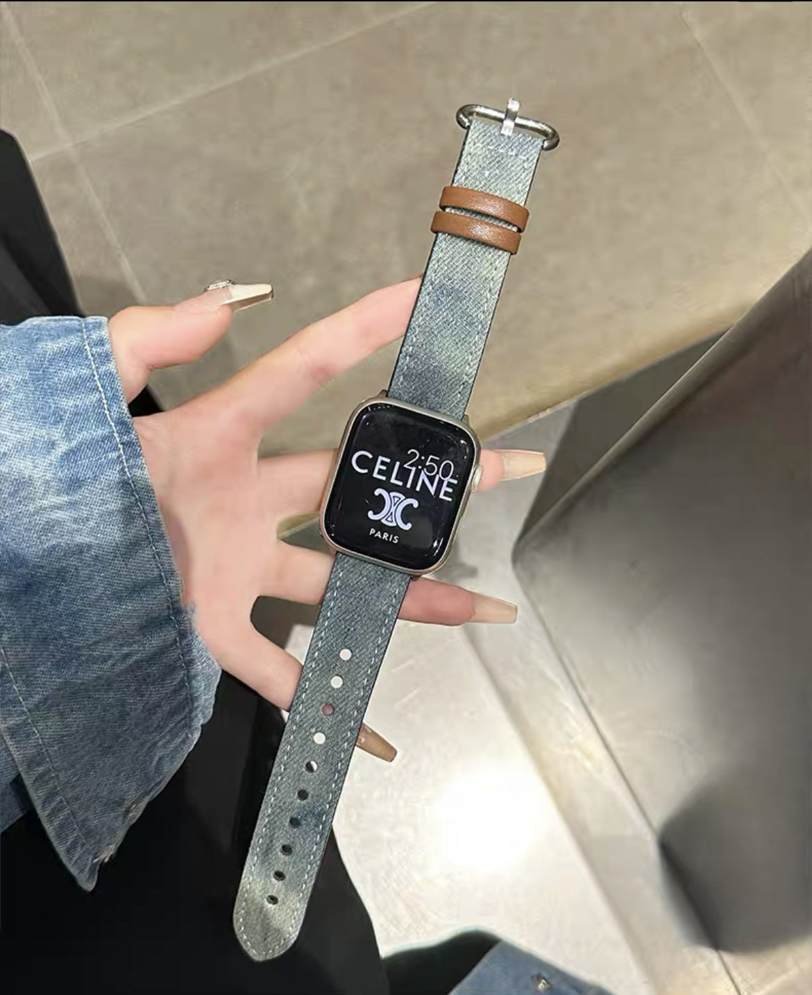For Apple Watch Denim Band Strap Series 8-2 38/40/41/42/44/45/49mm iWatch