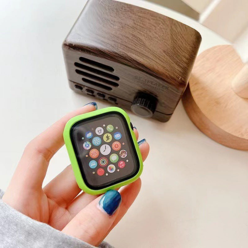 For Apple Watch Full Glass Screen Protector Case for iWatch Series SE, 7, 6, 5, 4, 3, 2 – 40/41/44/45mm
