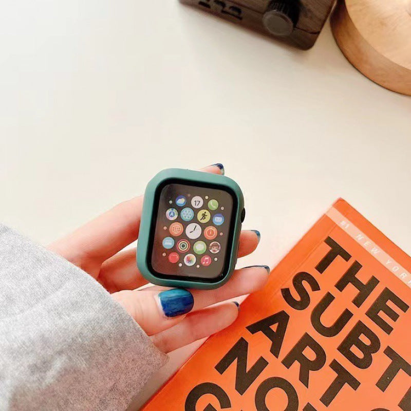 For Apple Watch Full Glass Screen Protector Case for iWatch Series SE, 7, 6, 5, 4, 3, 2 – 40/41/44/45mm