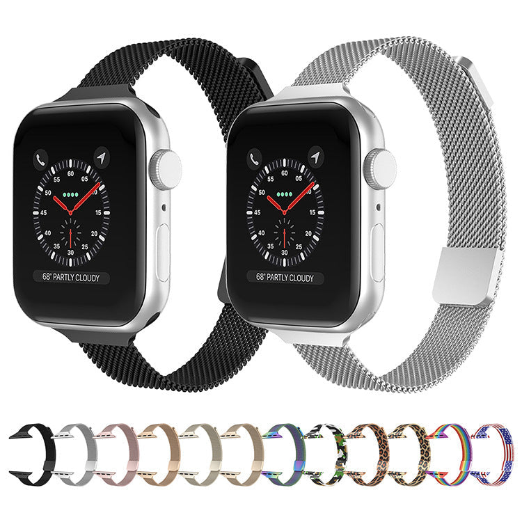 Compatible with Apple Watch Stainless Steel Strap iWatch Ultra Series 3-8