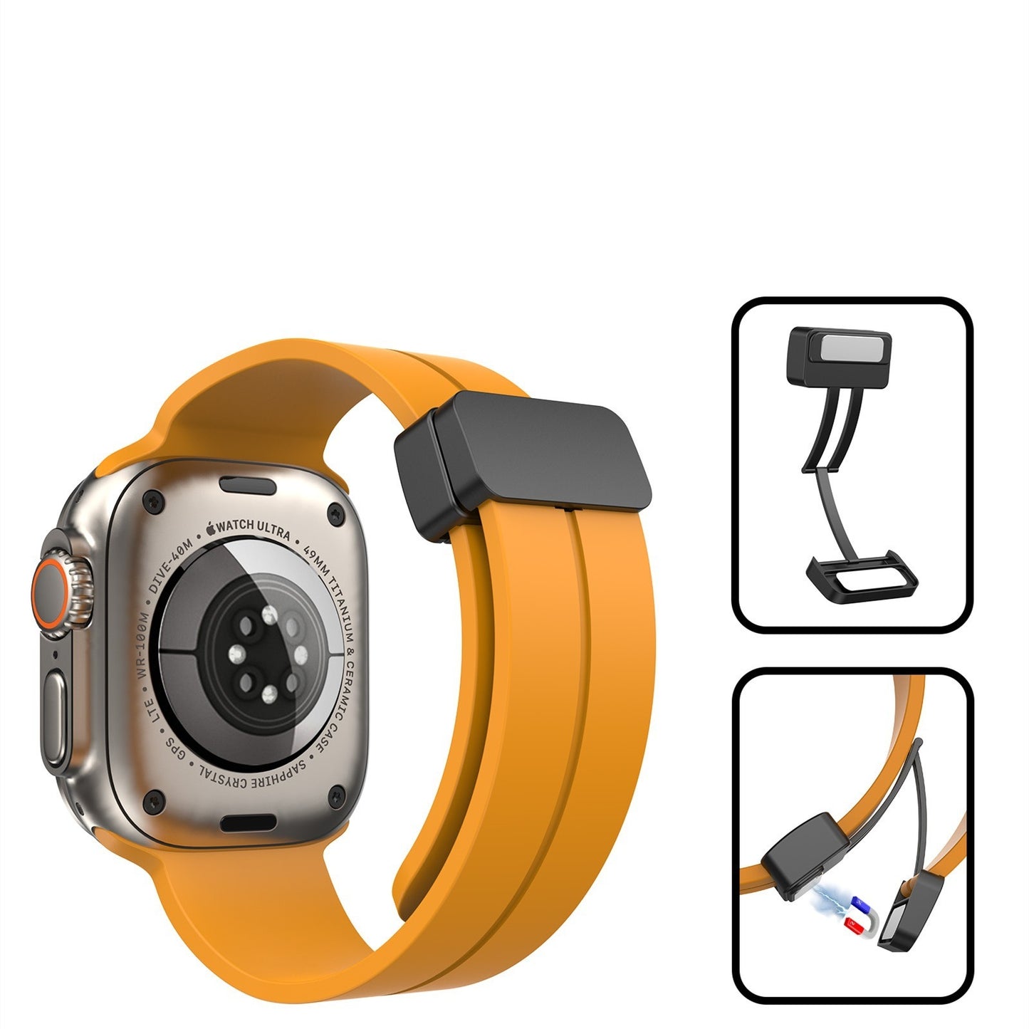 Compatible with Apple Watch Quick Magnetic Sports Band Strap Series 8-2