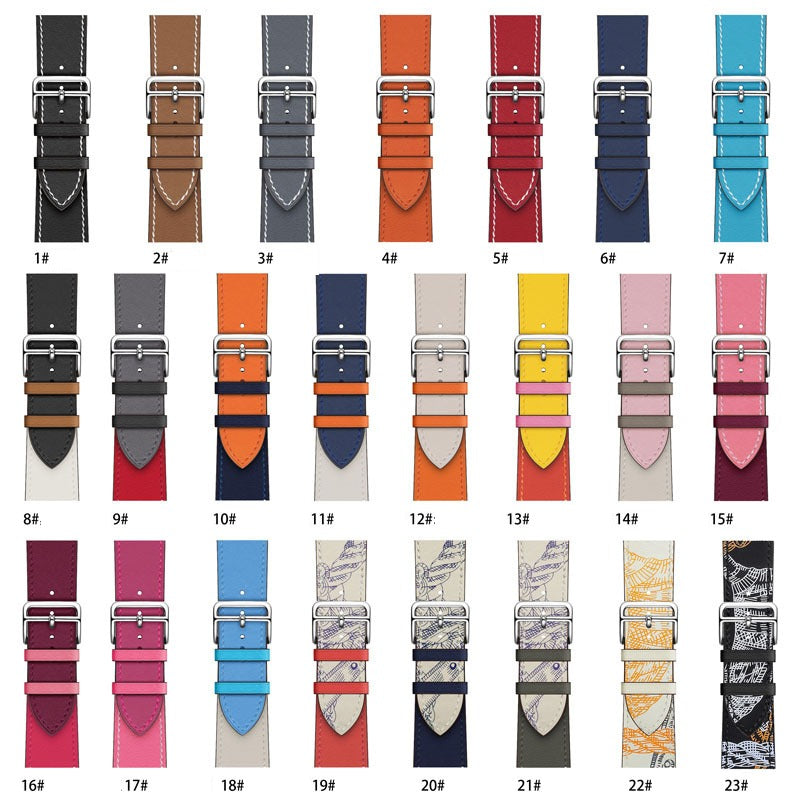 Compatible with Apple Watch Leather Band Strap Series 3-8 38/40/41mm