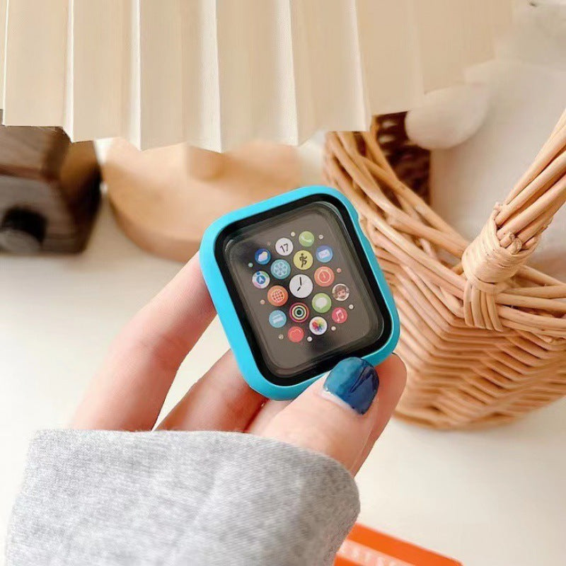 For Apple Watch Full Glass Screen Protector Case for iWatch Series SE, 7, 6, 5, 4, 3, 2 – 40/41/44/45mm