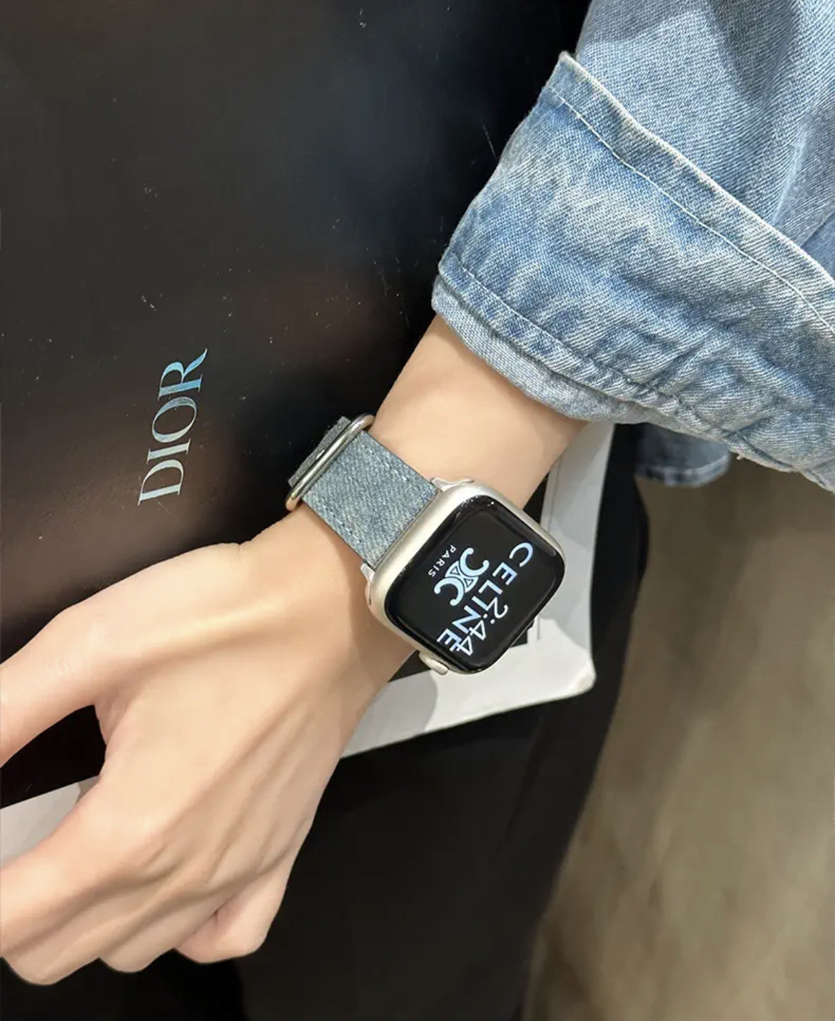 For Apple Watch Denim Band Strap Series 8-2 38/40/41/42/44/45/49mm iWatch