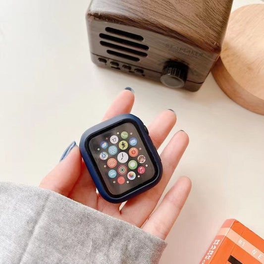 For Apple Watch Full Glass Screen Protector Case for iWatch Series SE, 7, 6, 5, 4, 3, 2 – 40/41/44/45mm