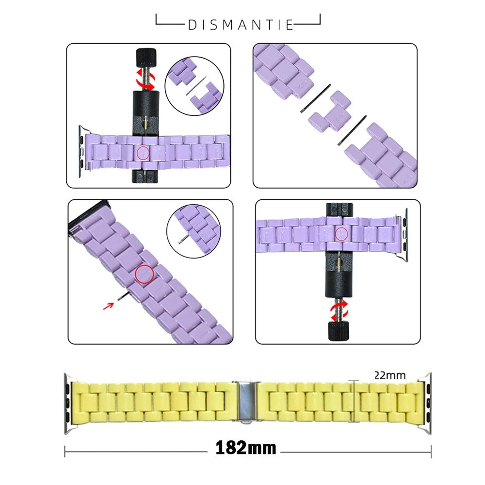 Compatible with Apple Watch Candy Resin Acrylic & Silicone Band Strap Series 8-2