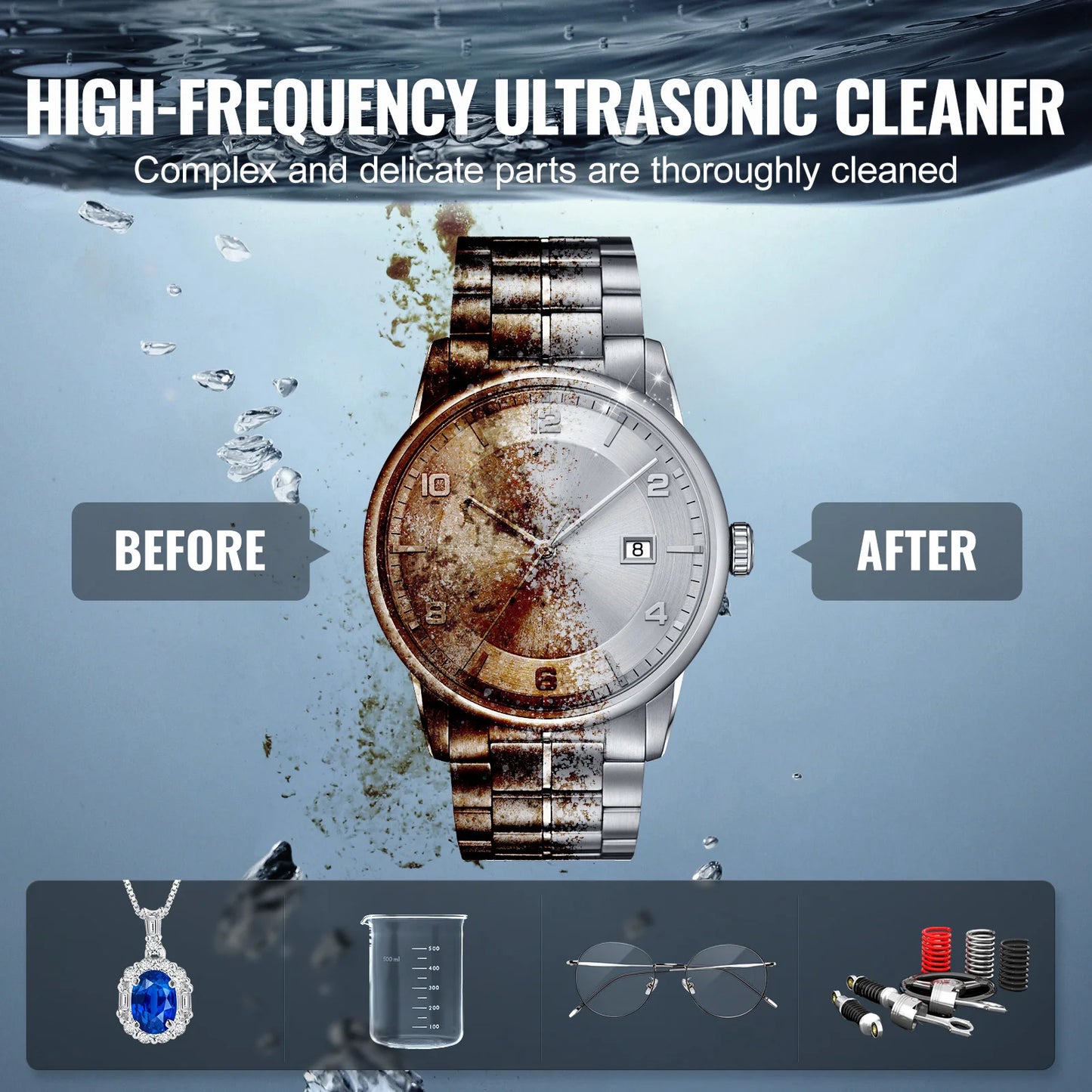 SucceBuy 2L 3L 6L 10L 15L Ultrasonic Cleaner Lave-Dishes Portable Washing Machine Diswashe Ultrasound Home Appliances w/ Timer