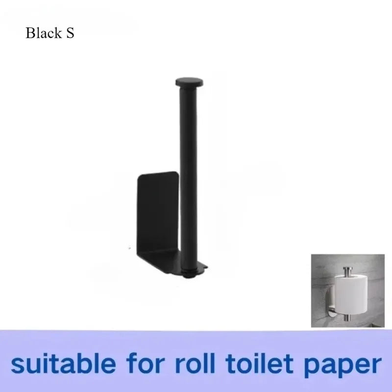 2026 Paper Towel Holder Under Cabinet Wall Mount Punch-free Stainless Steel Kitchen Organizer Silver Black Storage Holder