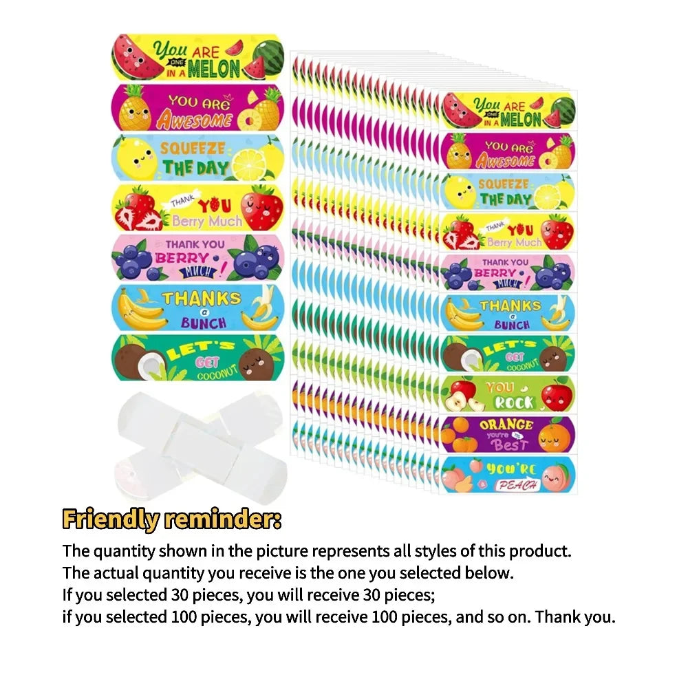 Hot 30/50/100 Pcs Kids Bandages Cute Cartoon Children's Adhesive Waterproof Breathable Band Aid Stickers Protection Girls Boys