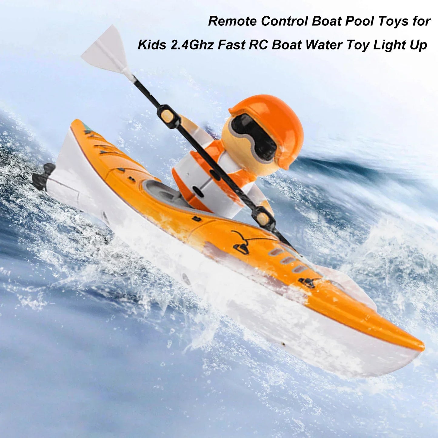 HC 810 RTR 2.4G RC Boat Colorful Paddle Remote Control Rowing LED Lights 360 Driving Dual Modes Waterproof Ship Underwater