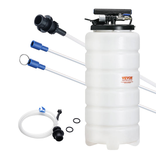 SucceBuy 6.5L/15L Pneumatic/Manual Fluid Extractor with Suction Hose Oil Changer Pump for Automotive Fluids Vacuum Evacuation