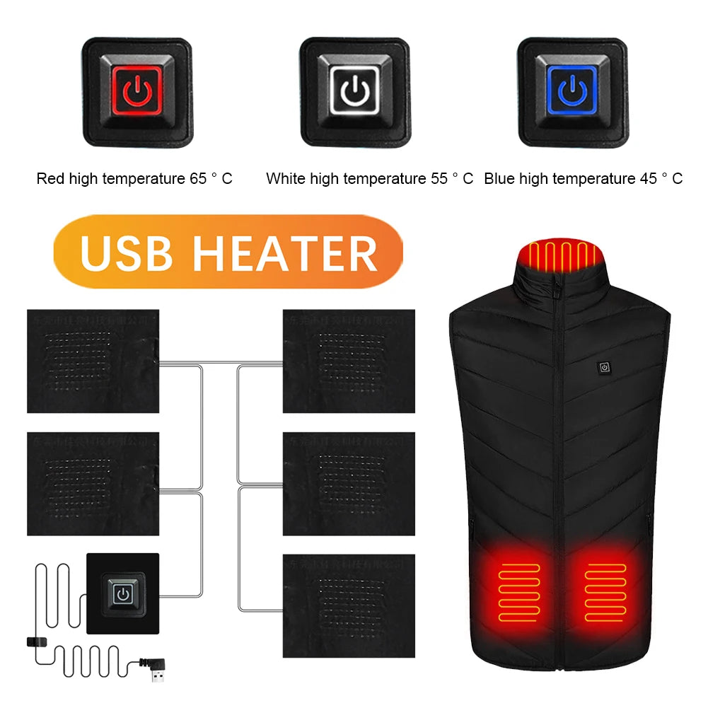 1 Set DIY USB Electric Heated Jacket Heating Pad Themal Warm Winter Heating Vest Pads For Outdoor Heated Clothing 5/4/2 Sheets