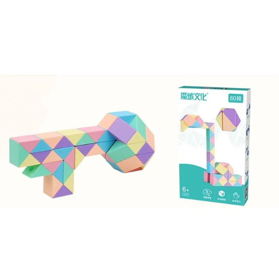MoYu Magic Ruler Macarone 24/36/48/60/72 Segments cubo magico Snake Twist Cube Puzzle Kid Educational Toy For Children Gift