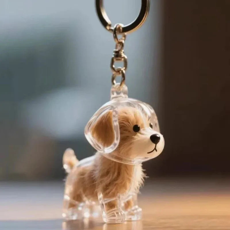 Cat Shaped Pet Hair Keepsake Keychain Charm Resin Dog Shaped Memorial Pendant Handmade DIY Pet Souvenir Keychain for Pet Lovers