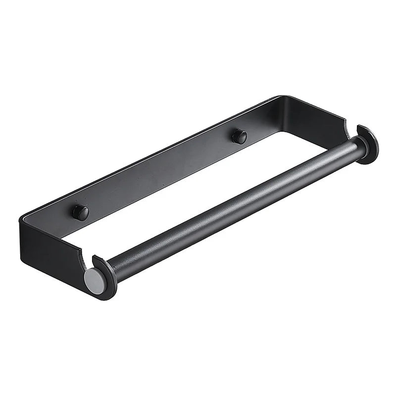 Multifunctional Wall Mount Paper Towel Holder Aluminium Alloy Cling Film Storage Rack Kitchen Organizer Practical Roll Paper