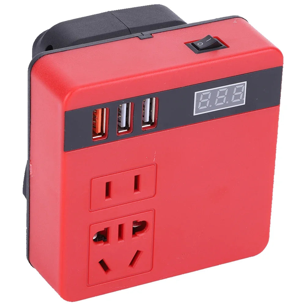 120W Lithium Battery Inverter DC 18-21V To AC 220V Electric Tool Battery Inverter Power Inverter Fit for DeWalt Makita Milwaukee