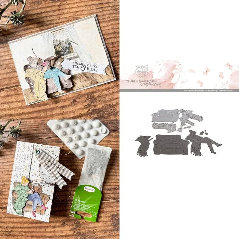 Cozy Blanket Tea & Relaxation Stamps And Dies New Arrival 2026 Scrapbook Diary Decoration Stencil Embossing Template DIY Greet