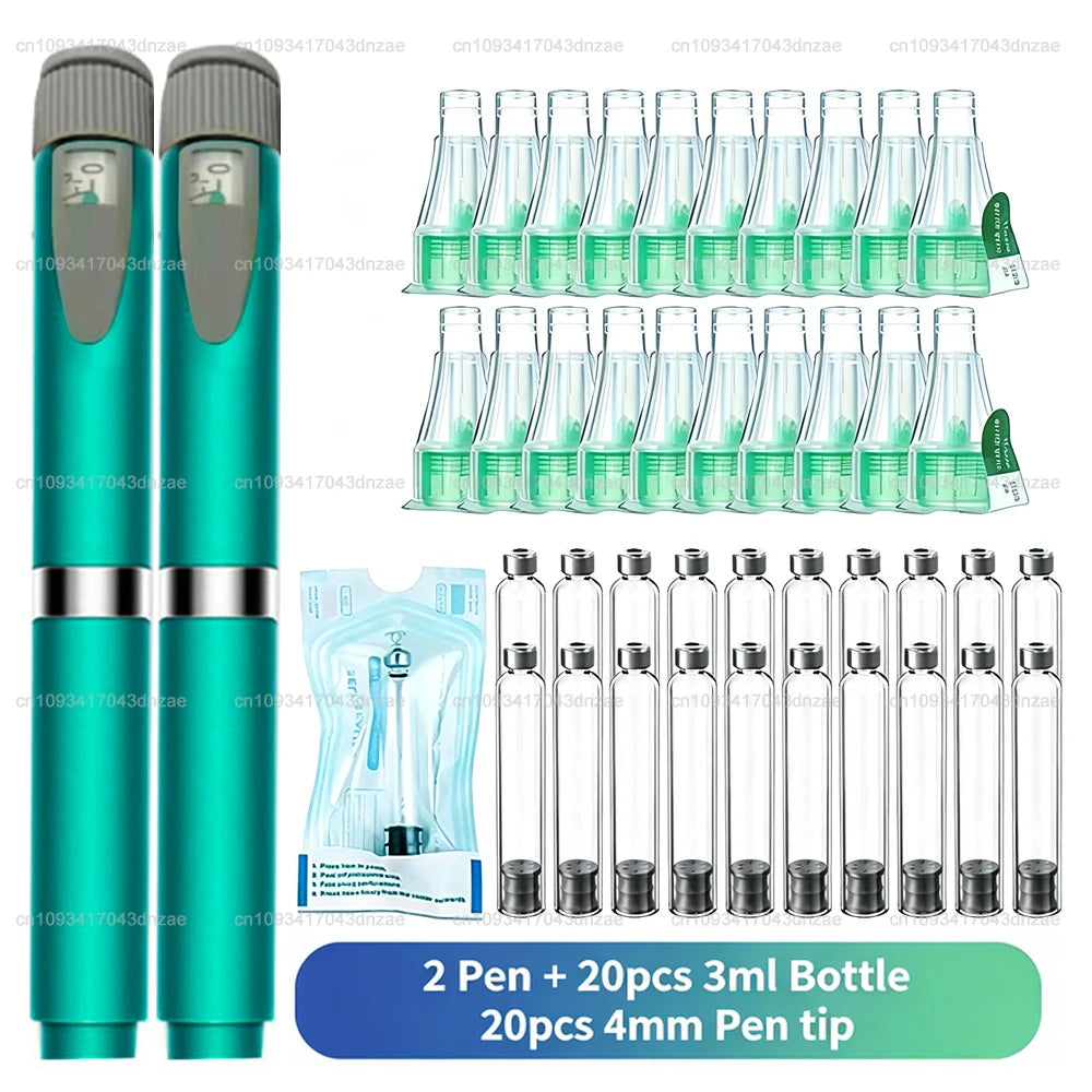 Aluminum Magic Pen Kit Cartridges 3ml Empty Cassette Bottle Individual Packaging Disposable 4mm Pen Tip for Lilly Insulin Pen