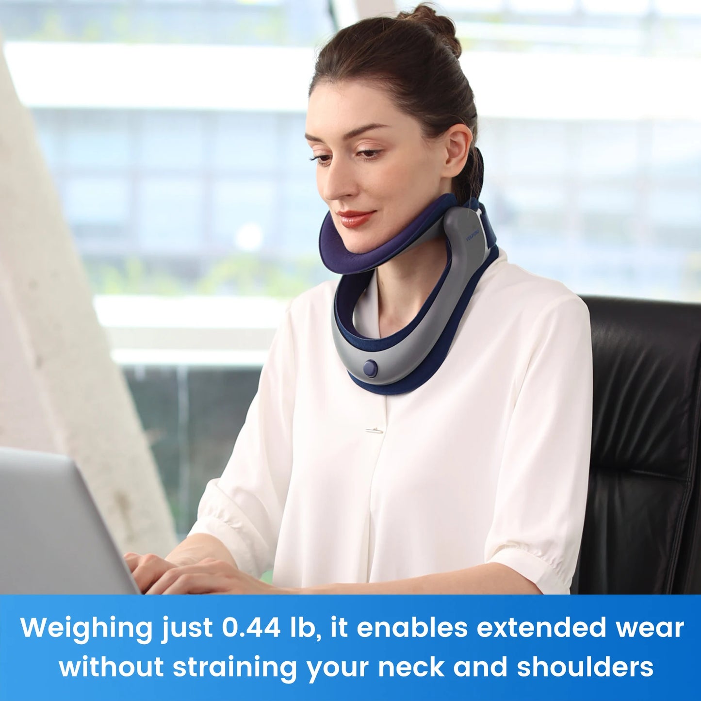 VELPEAU Neck Traction Device for Spine Pressure and Pain, Adjustable Neck Stretcher, Cervical Posture Corrector