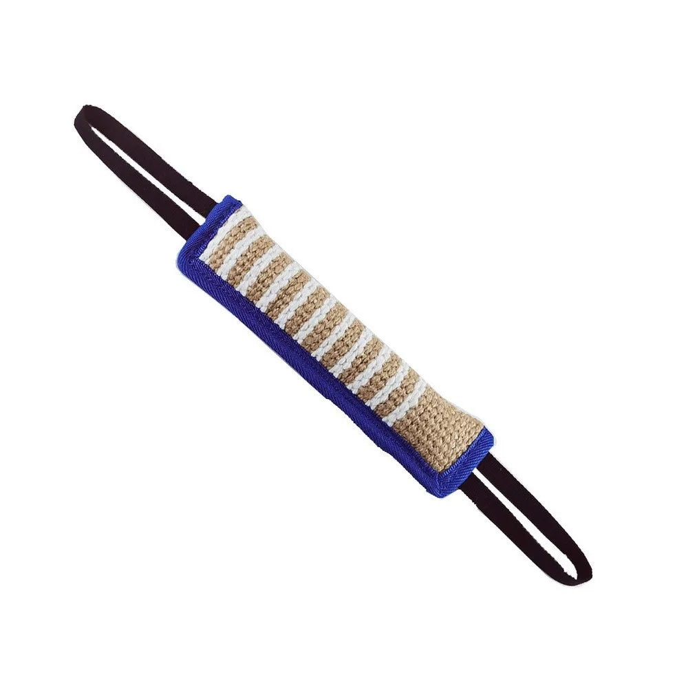 Tug Toy for Dogs Jute with 2 Strong Handles Lasting Training Equipment Puppy To Medium Dog Interactive Toys of War Pull Pet
