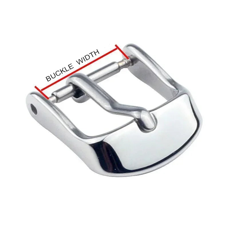 Stainless Steel Watch Buckle for Leather Strap Pin Buckle Strap Buckle Black Silver Rose Gold Strap Accessories Duck Tongue Clip