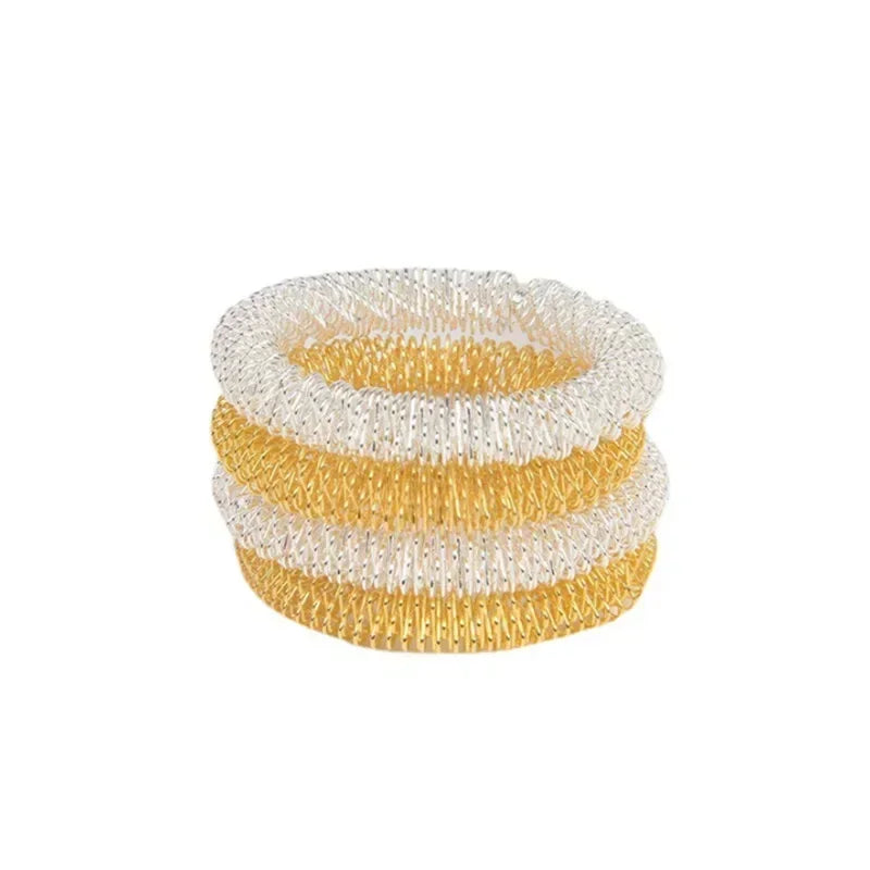 Wrists Relaxation Massager Wrist Massage Ring Hand Acupuncture Bracelet Metal Massage Ring for Men Women Health Care Tool