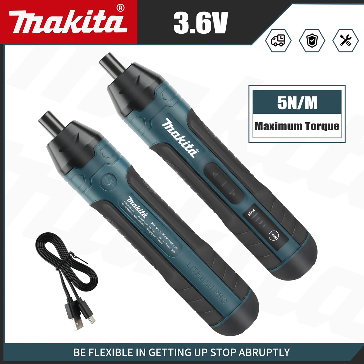 Makita Mini Cordless Electric Screwdriver Rechargeable 1300mah Lithium Battery Mini Drill 3.6V Power Tools Maintenance Repair