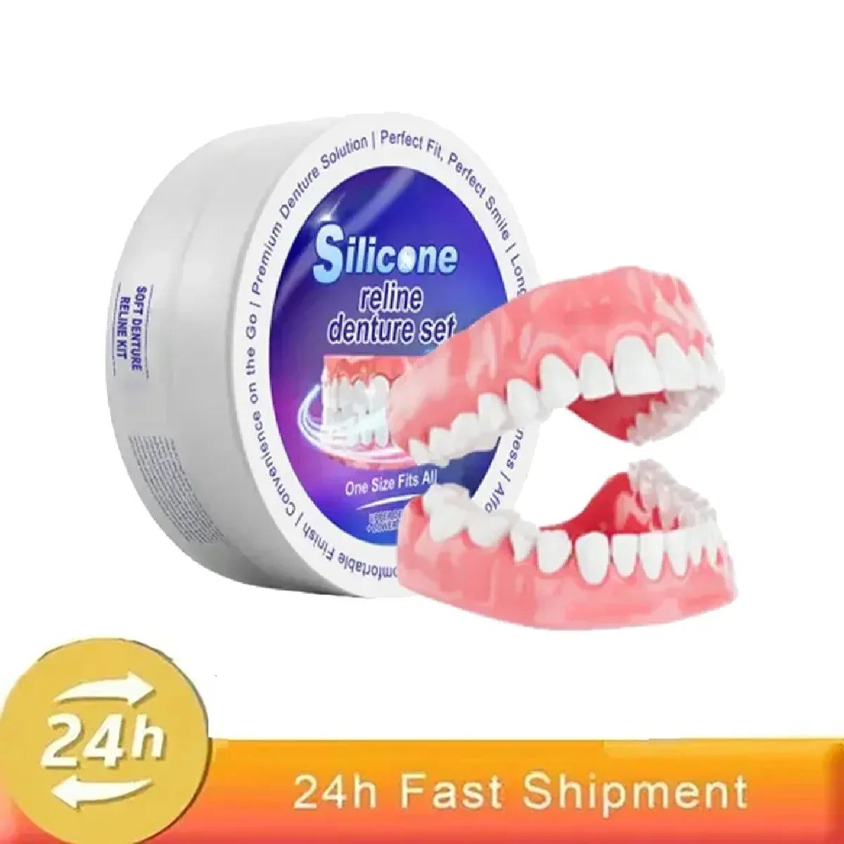 Silicone Denture Set Fit Temporary Orthodontic Teeth 2026 Fake Tooth Oral Hygiene Care Whitening Dentures Simulation Braces