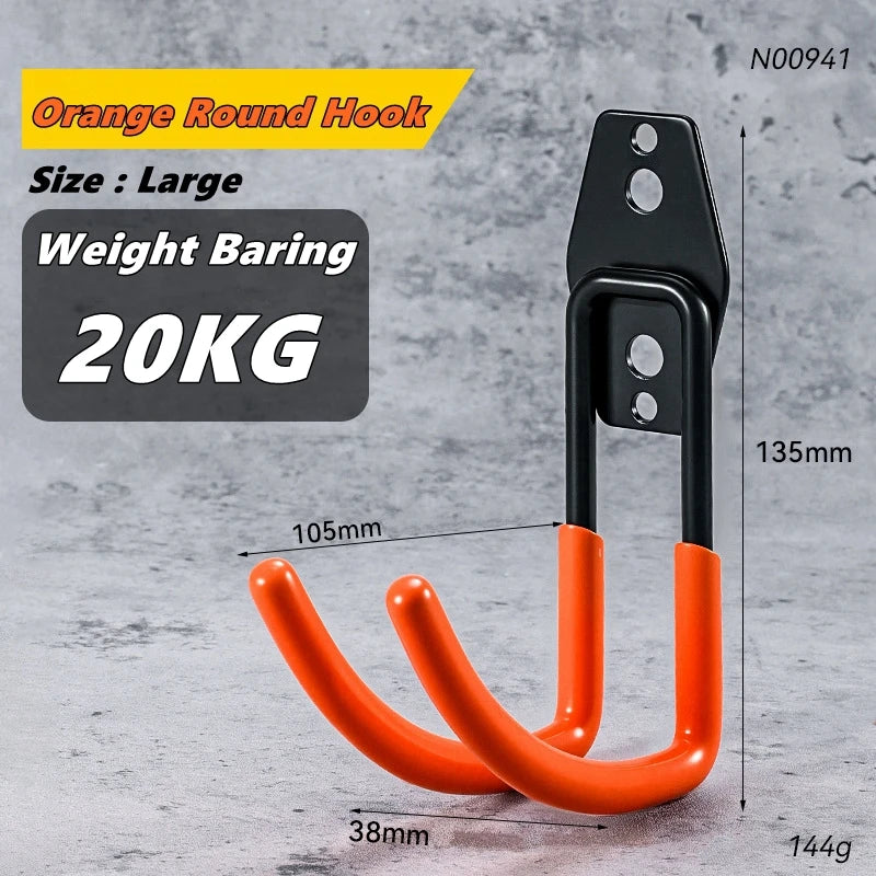 Garage Storage Utility Hooks,Garage Garden Tool Organizer,Hanging Utility Wall Mount Hooks,Heavy Duty Tool Storage Organizer