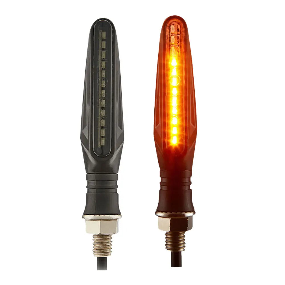 2pcs Motorbike Side Turning Indicators 12V 12LEDS Daytime Running Lights High Brightness Waterproof for Motorcycles Beach Bikes