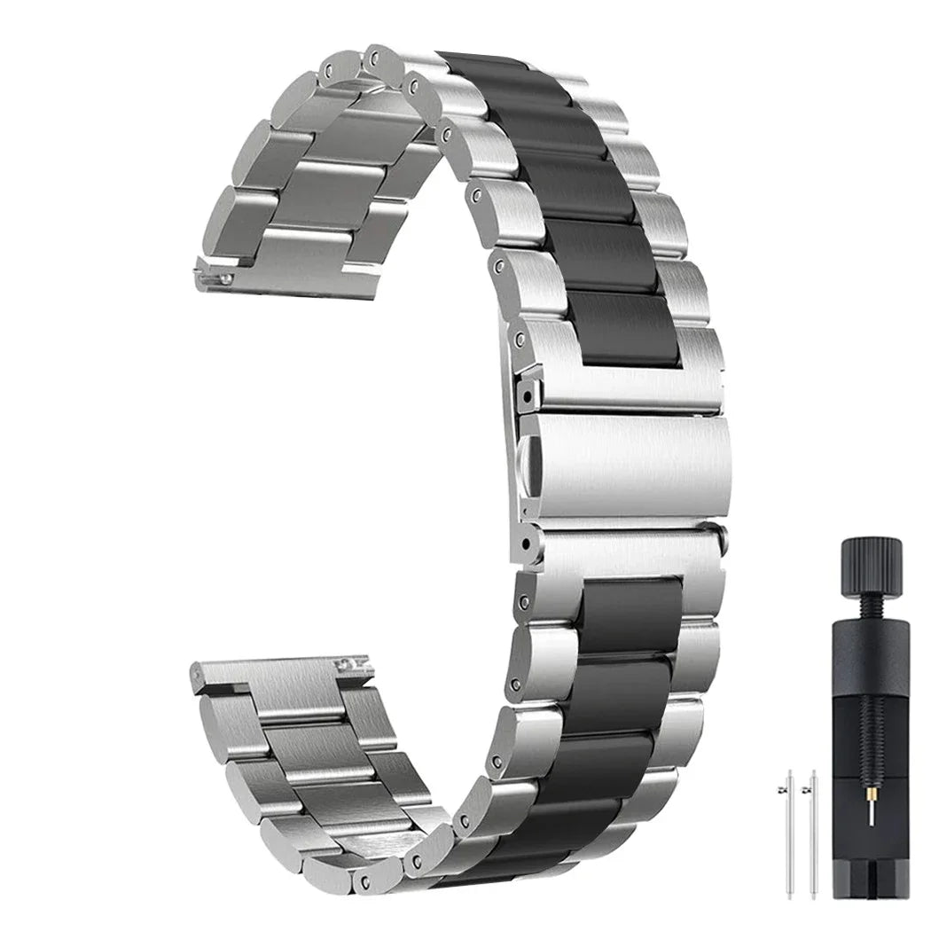 22mm 20mm Stainless Steel Band For Amazfit GTR 47mm 42mm Pace Stratos 2 3 Bip 3 5 6 Bracelet Strap For Amazfit GTR4 3 2/Active 2