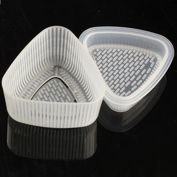 4pcs Triangle Sushi Making Kit Non Stick Onigiri Rice Ball Food Press Plastic Transparent Kitchen Accessories for Children Bento