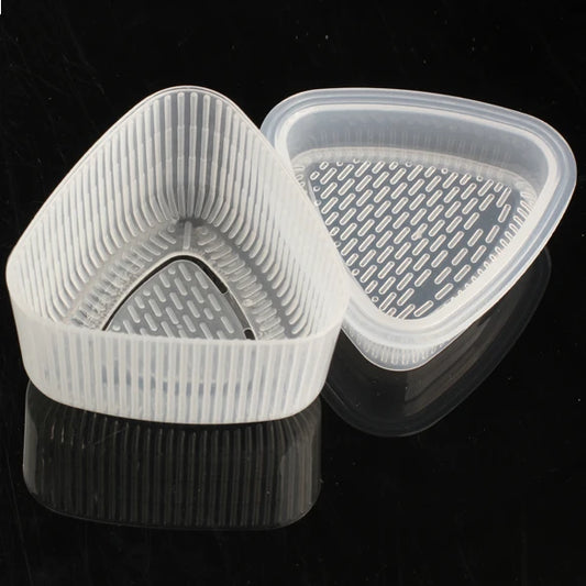 4pcs Triangle Sushi Making Kit Non Stick Onigiri Rice Ball Food Press Plastic Transparent Kitchen Accessories for Children Bento