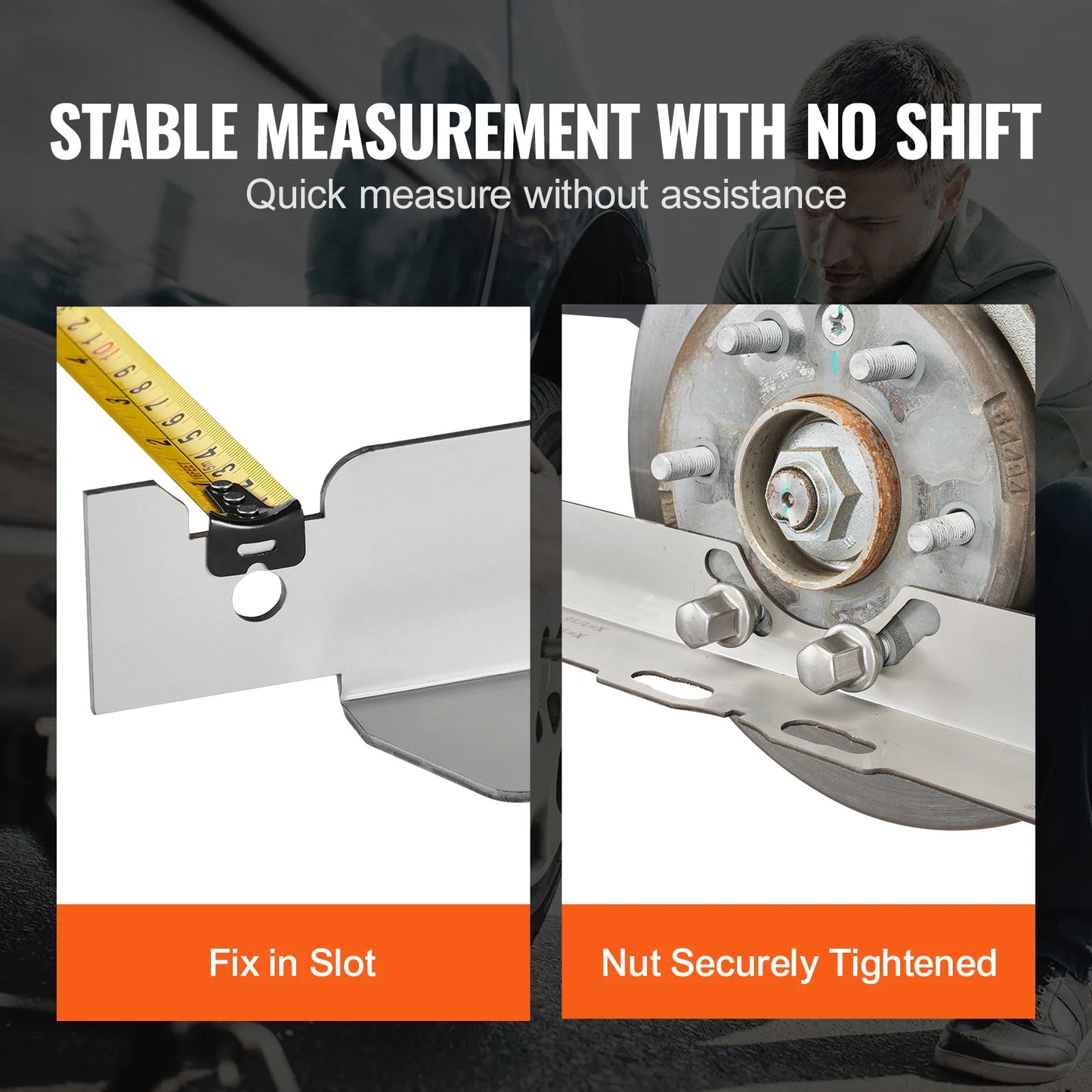 SucceBuy Wheel Alignment Tool 2-Pack Toe Alignment Plates Stainless Steel Wheel Alignment Tool Plate Angle Accurate Measurement