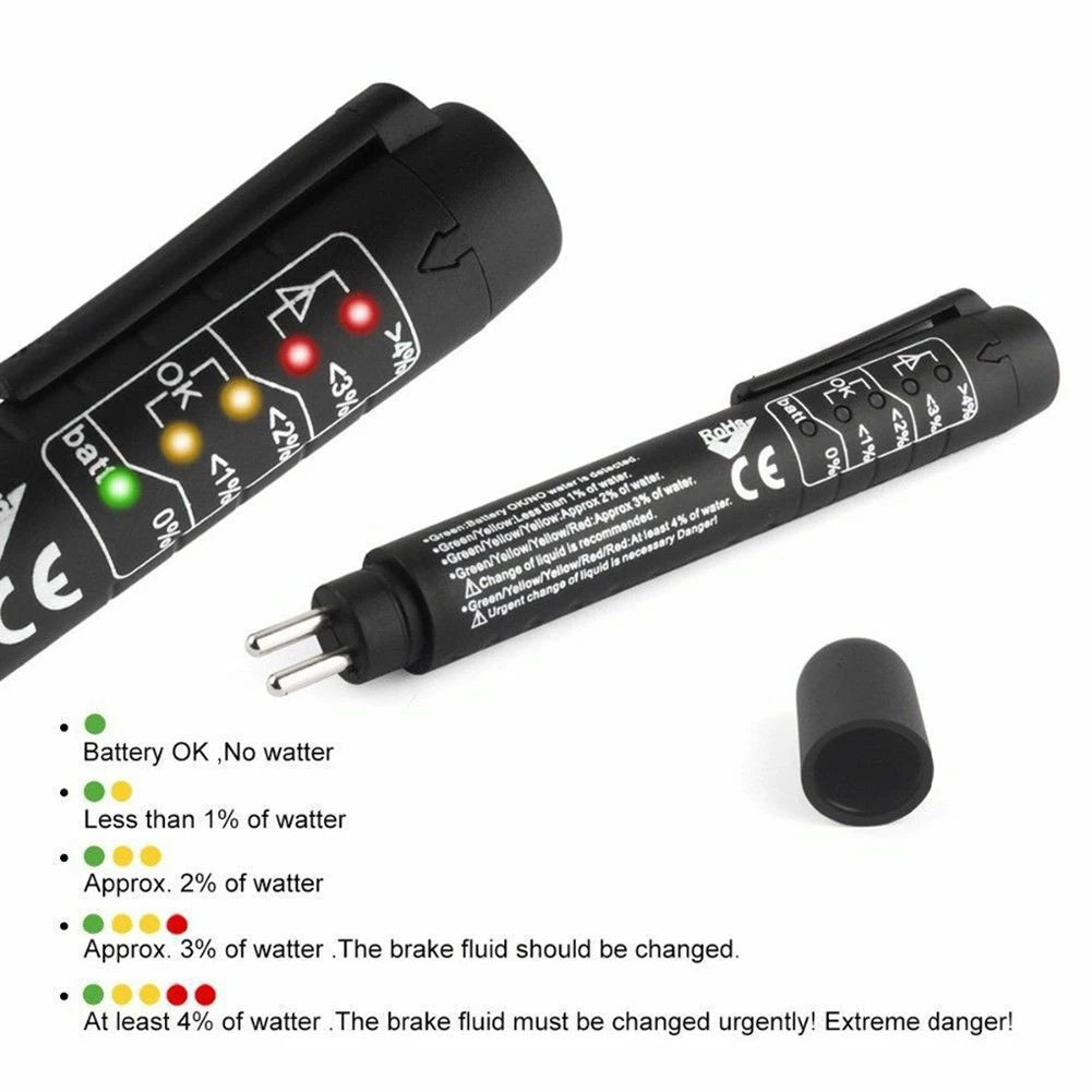 Accurate Oil Quality Diagnostic Tool LED Indicator Car Brake Fluid Tester Oil Quality Detector Car Vehicle Auto Testing Tool