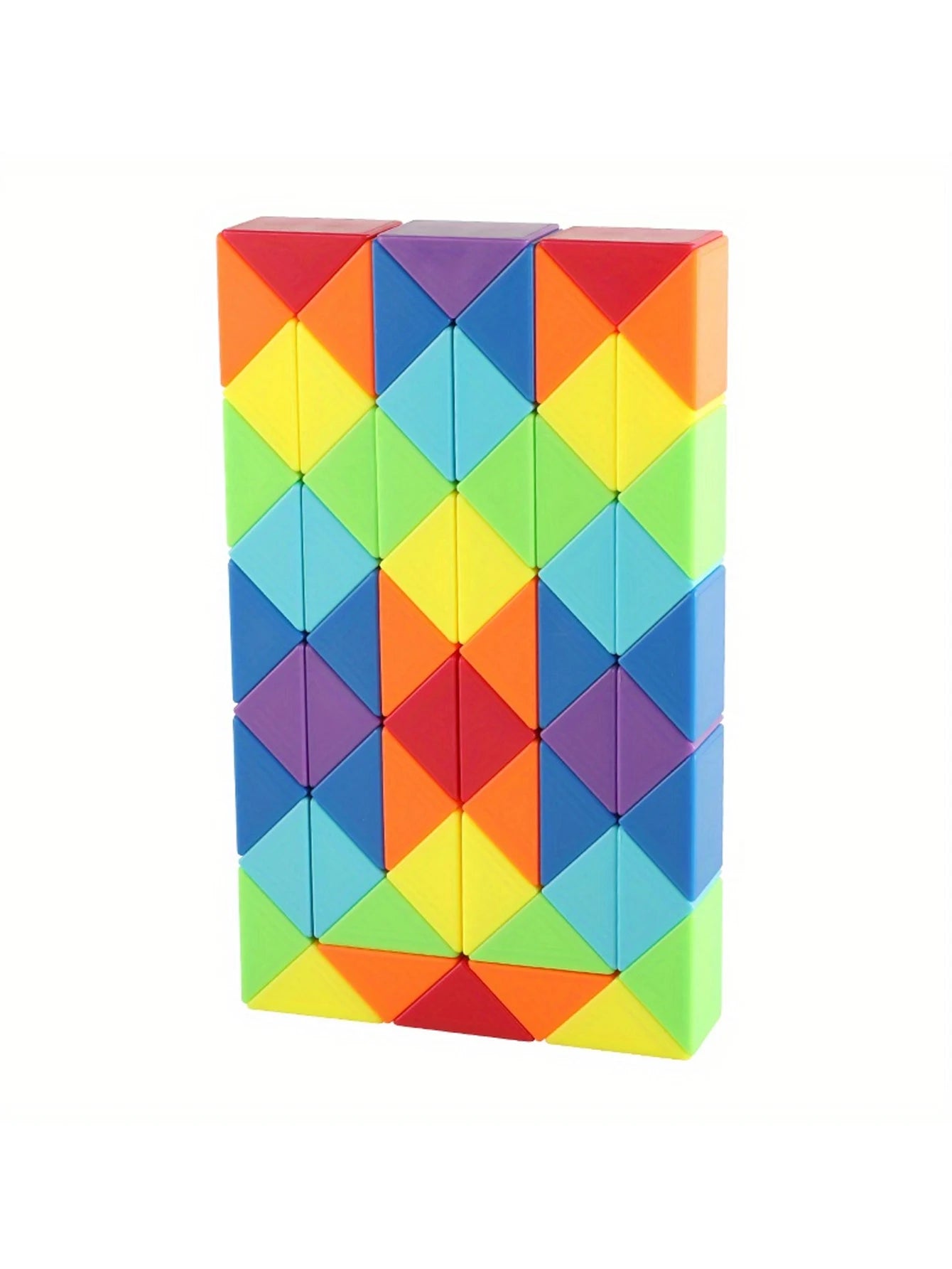 SENGSO 24/36/48/60/72/96 segments Fidget Snake Cube Puzzle Toys - Party Favors & Goodie Bag Fillers, Rainbow Colors