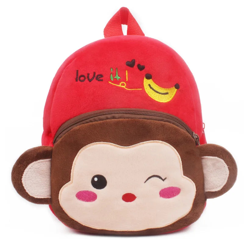Cute Strawberry Plush Backpack Cartoon Animal Mini School Bags Candy Bag for Kids Baby Girl Boy Gift 1-3 Years