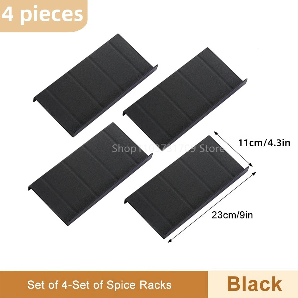 Spice Drawer Organizer Adjustable Spice Rack for Spice Jars 4 Layers Kitchen Spice Drawer Shelf Cabinet Pantry Kitchen Organizer